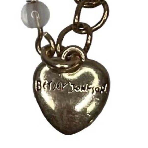 Betsey Johnson Layered Necklace Spider Web Rose Rhinestone - Picture 7 of 11